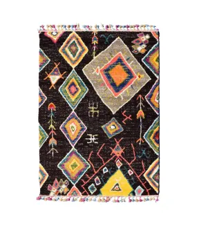 Tapis berbère style AGAD en polypropylène doux et soyeux