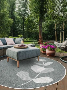 Tapis exterieur EX1 D ROND REVERSIBLE OEKO-TEX® - Ecru
