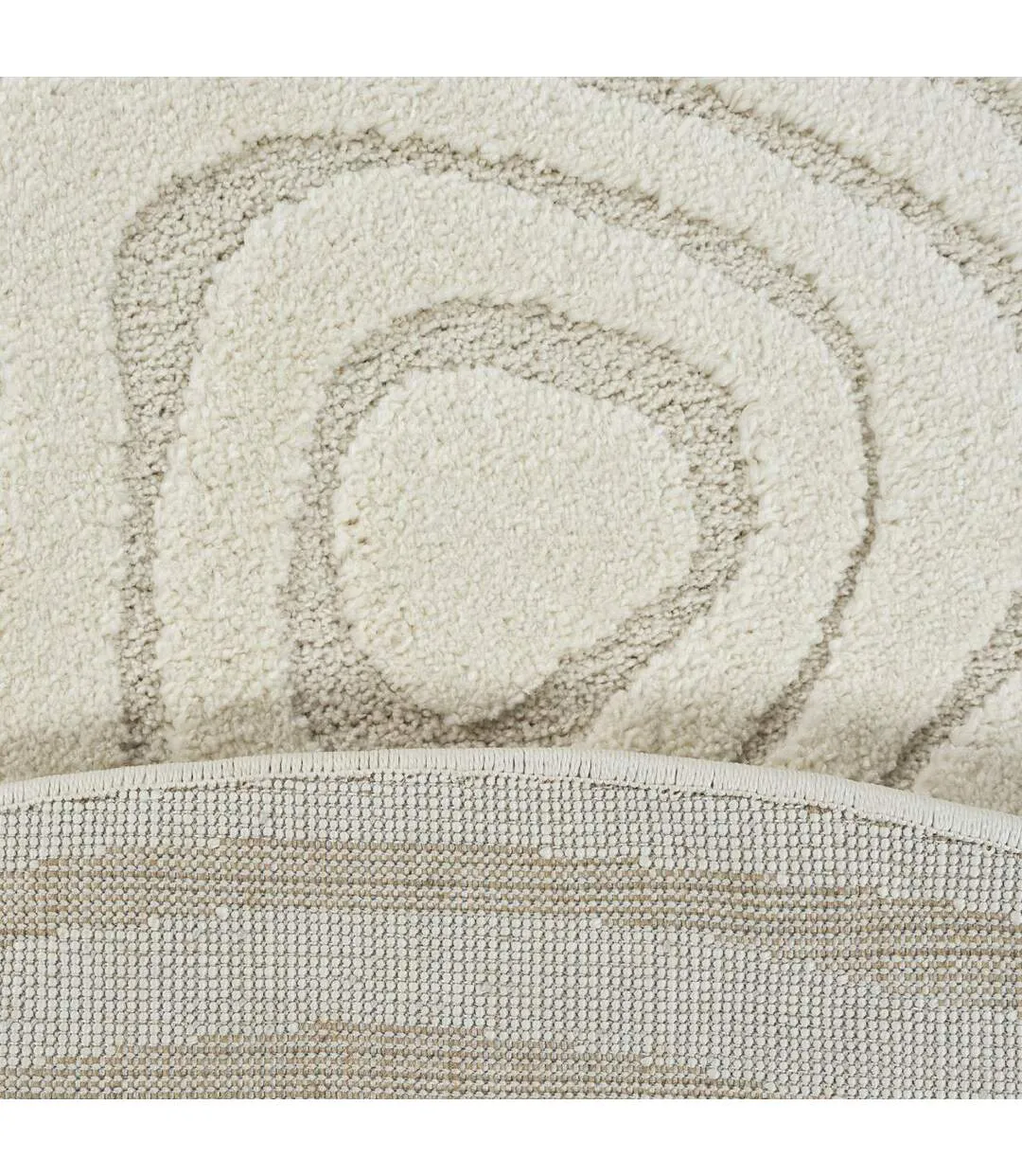 SPIRATRI Round Silky Textured Rug