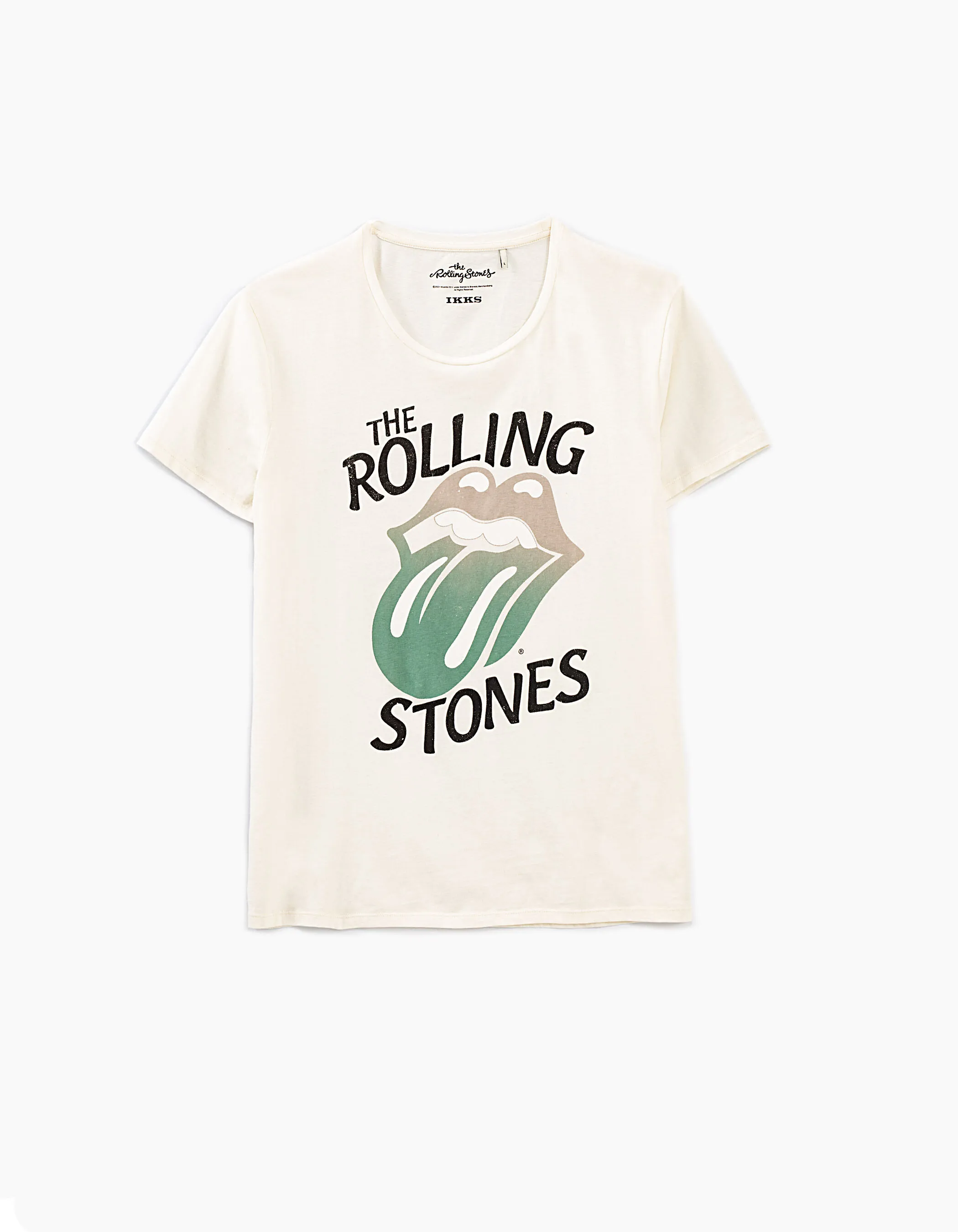 Tee-shirt blanc visuel langue THE ROLLING STONES Homme