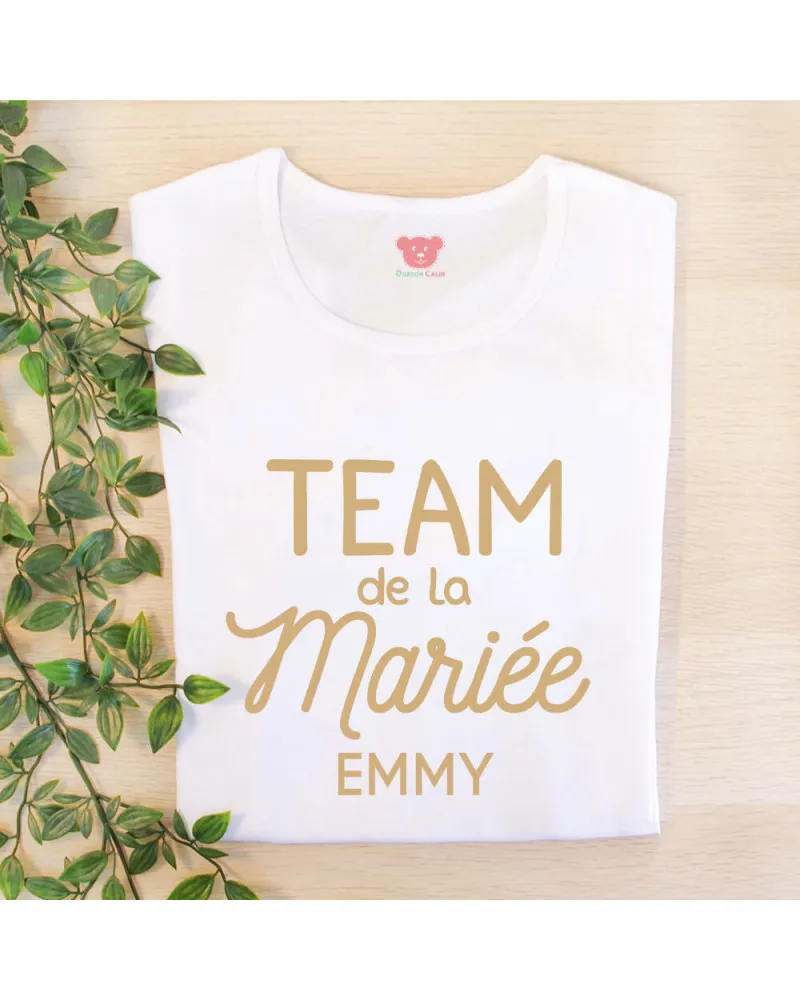 Tee shirt EVJF personnalisé femme - TEAM de la mariée