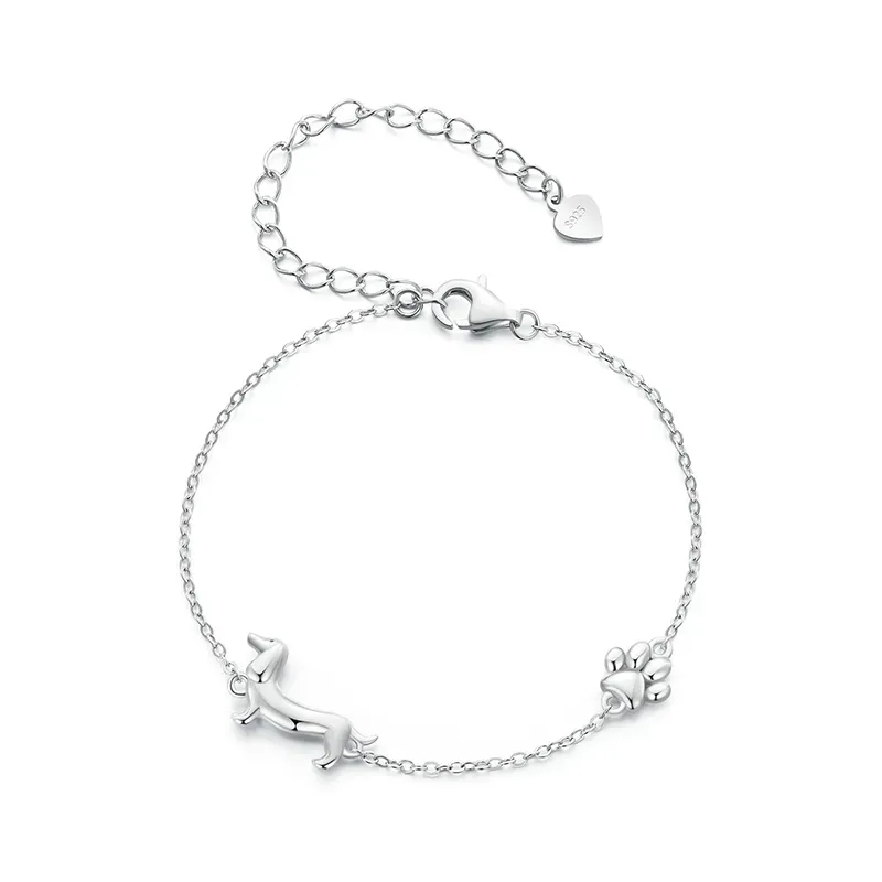 Tessa - Bracelet à breloques teckel mignon