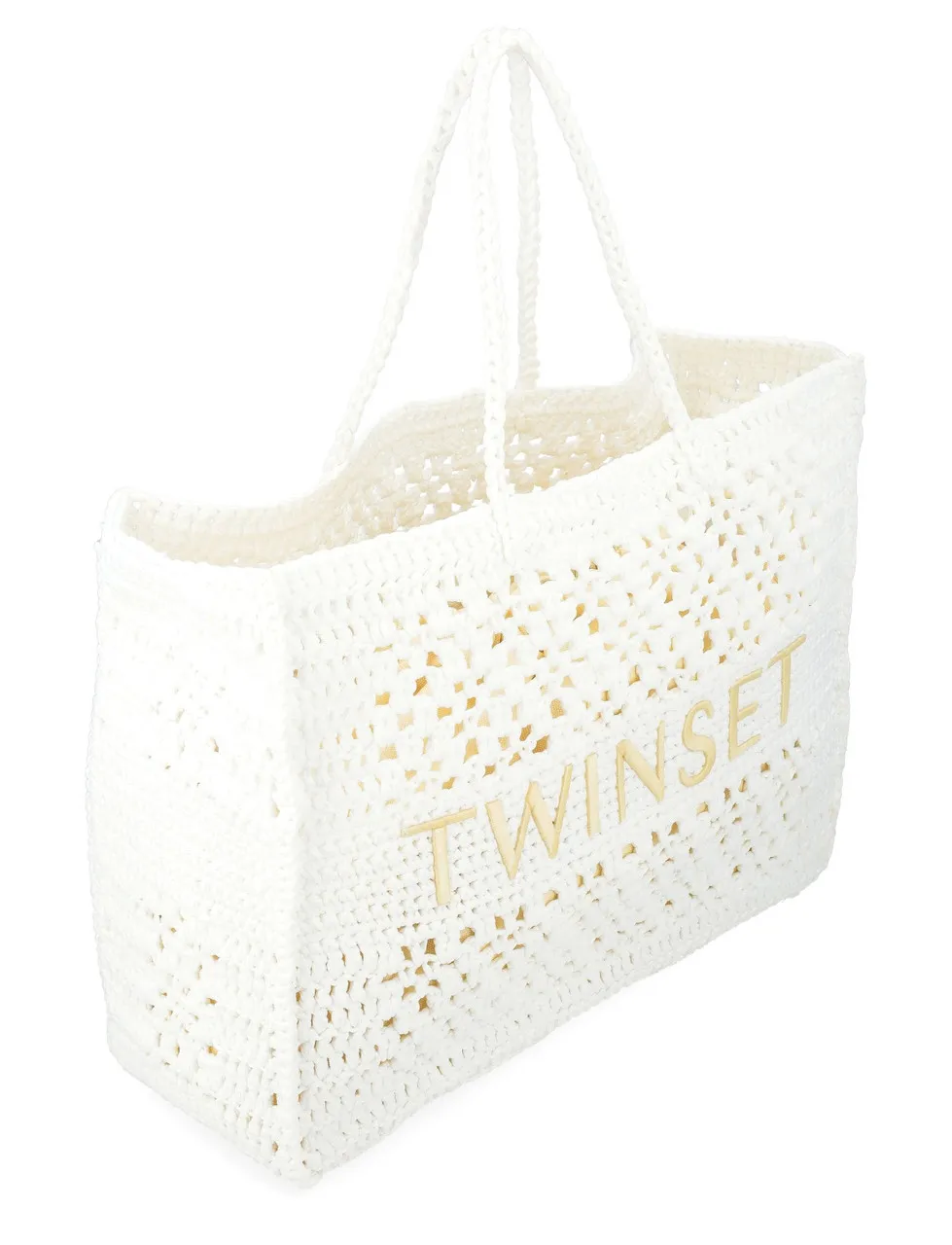 Twinset Sac Bohème en coton blanc