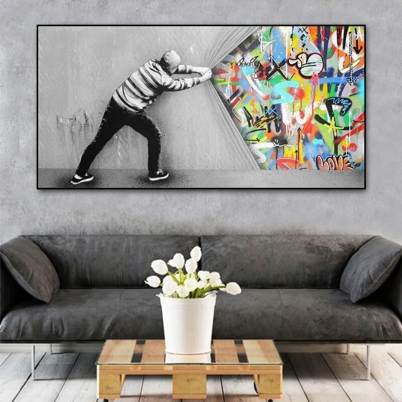 Urban Vintage Graffiti Art Print