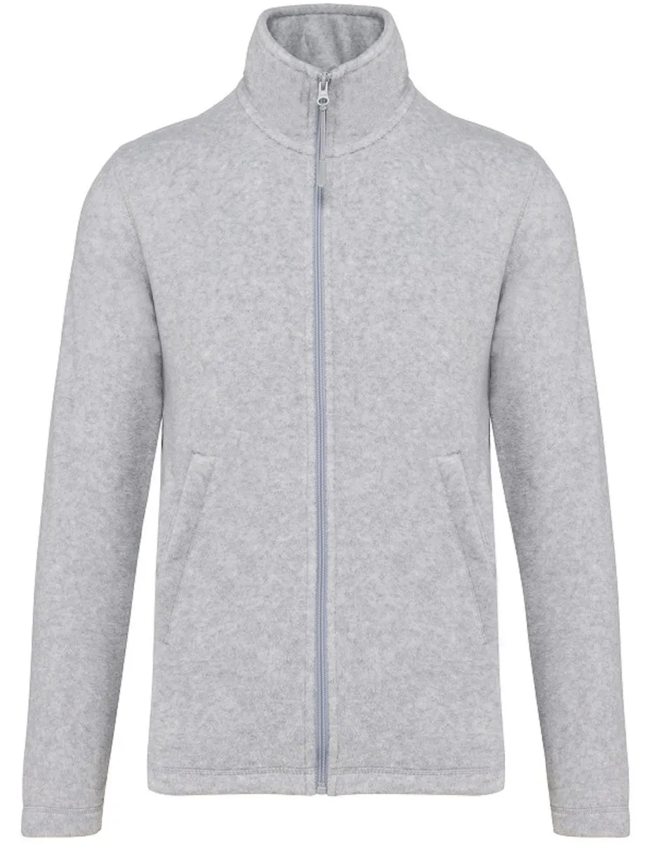 Microfleece Zippered Jacket for Men in Grey - Style K911 