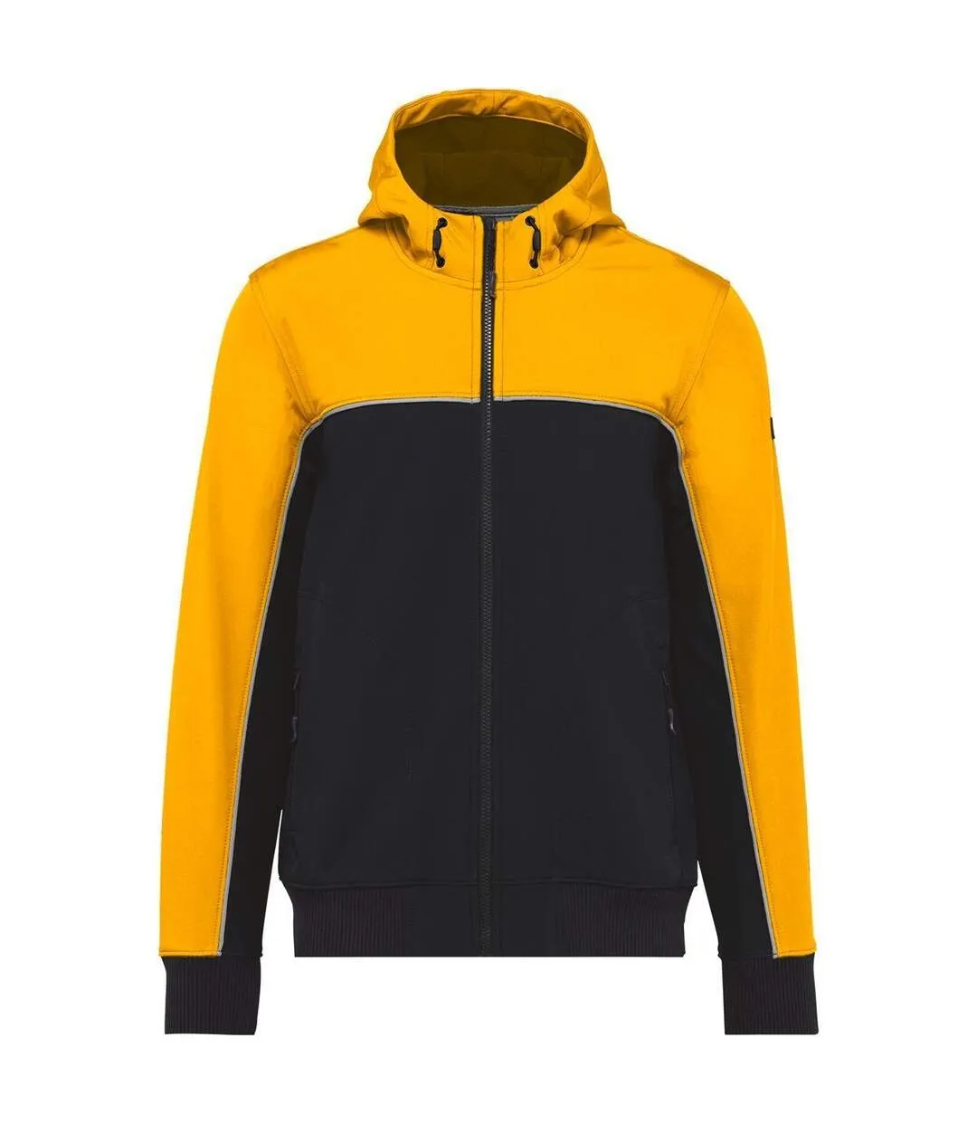 Two-Tone Unisex Softshell Jacket - WK450 - Black and Yellow