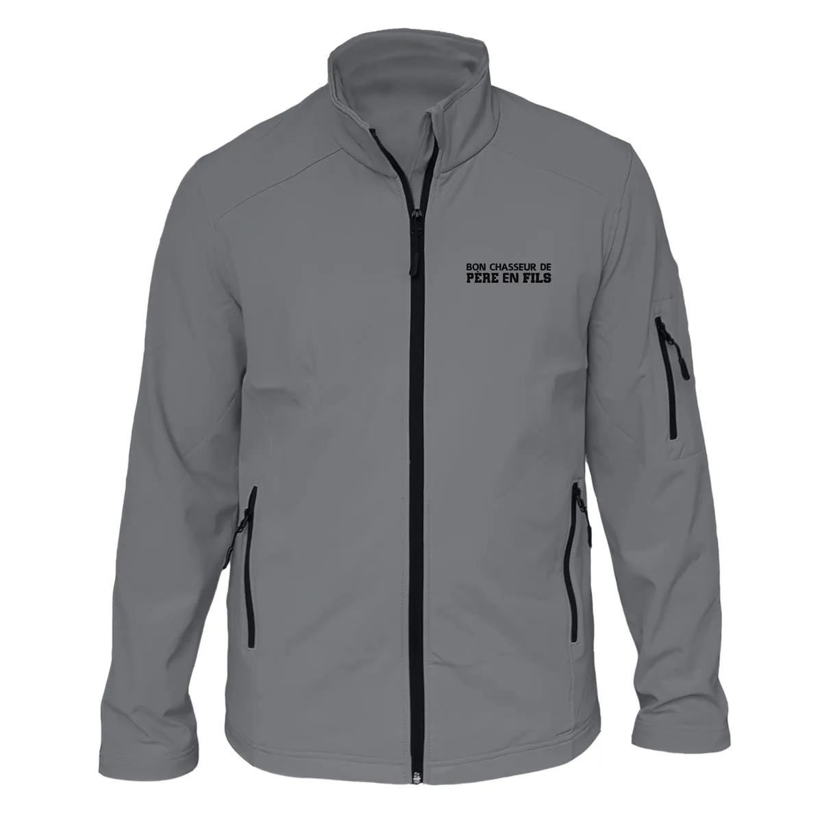 Veste softshell Homme ou Femme avec/sans capuche – Bon chasseur de Père en Fils